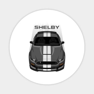 Ford Mustang Shelby GT350 2015 - 2020 - Magnetic Grey - White Stripes Magnet